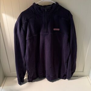 Vineyard Vines Men's Deep Blue Zip-Up Sweater classic THE SHEP SHIRT